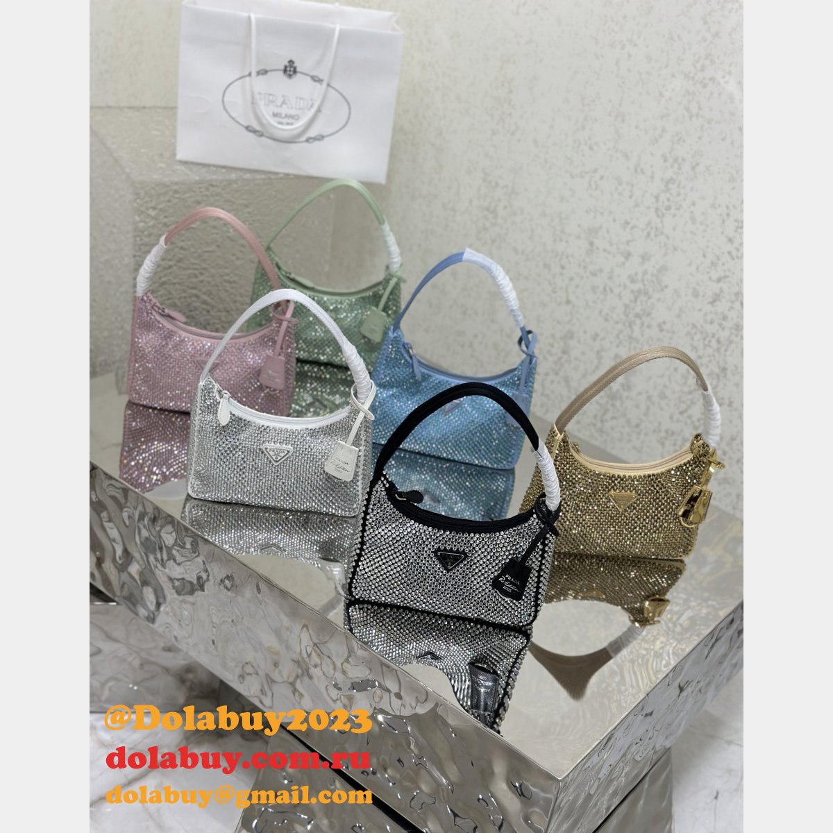 Luxury 1:1 Mirror 1NE515 Prada Hobo Replica Bag Shop Online
