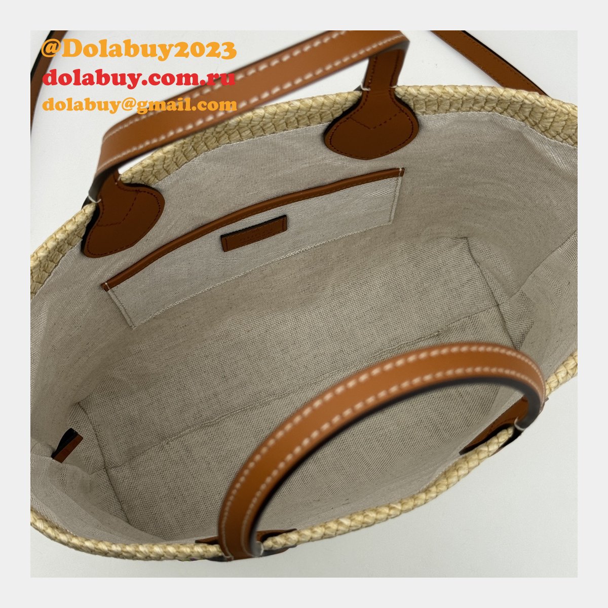 G*u*i replica 779671 tote women straw-effect natural straw effect raffia