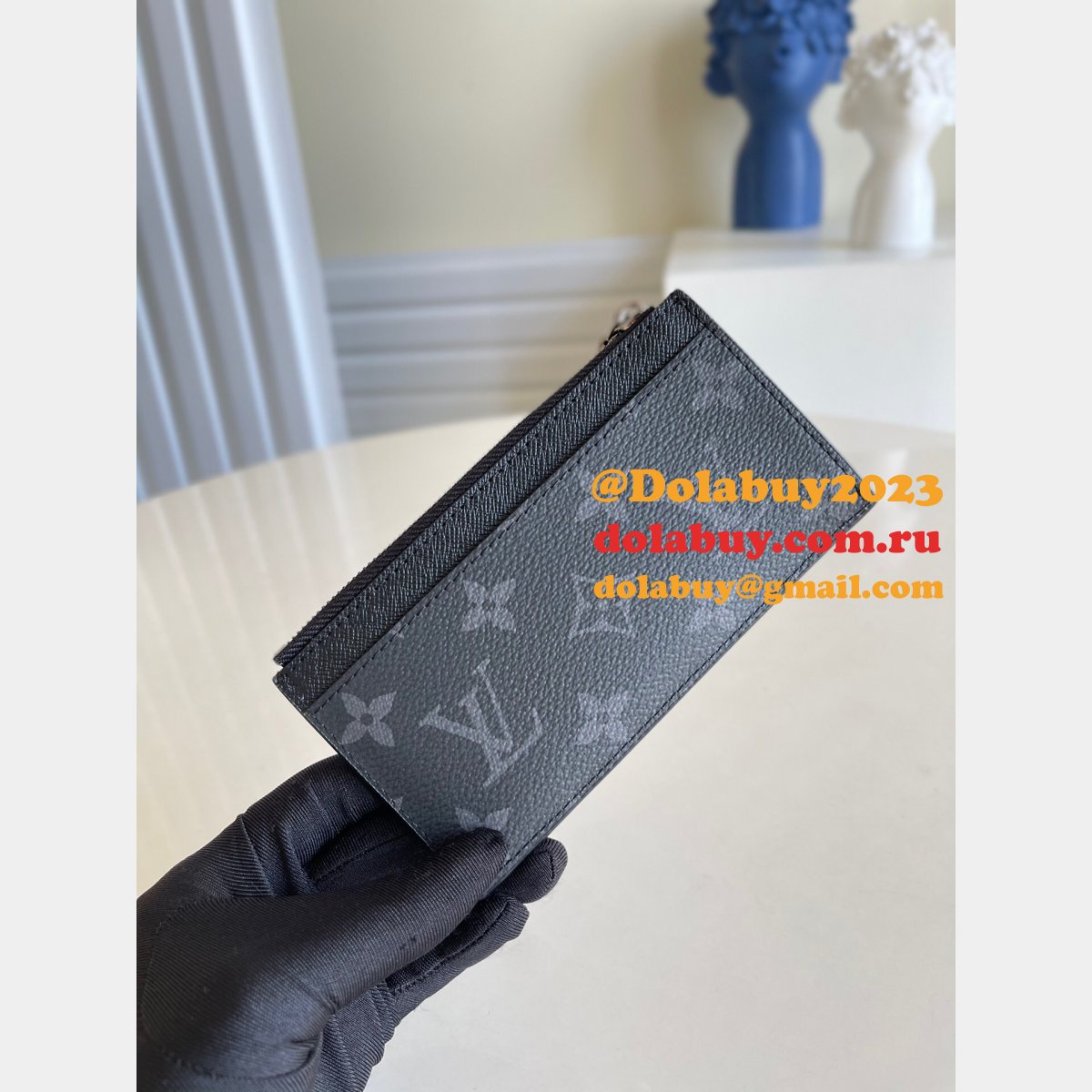 China Replica Louis Vuitton M64038 Coin Card Holder Damier Graphite Canvas