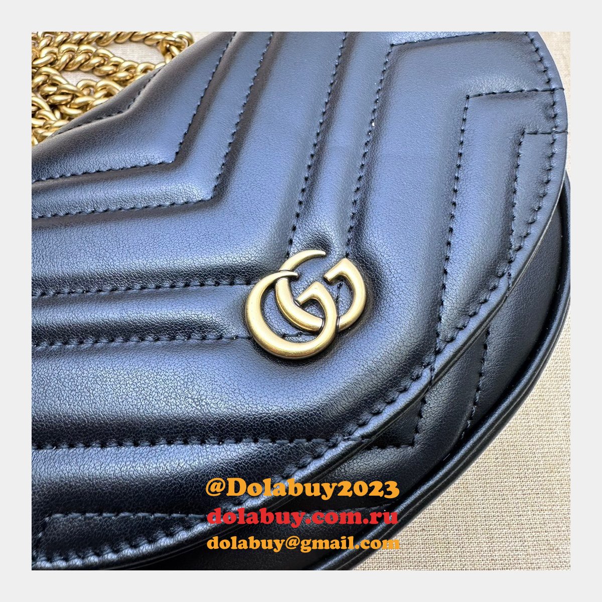 offers 1:1 replica G*u*i gg marmont 746431 matelassé chain bag