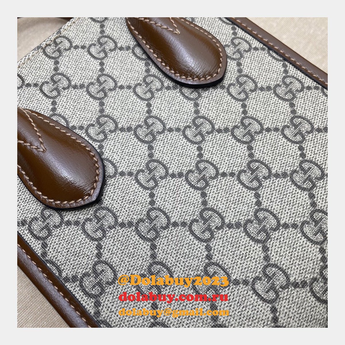 shop now G*u*i replica mini tote bag with interlocking g 671623 gg supreme