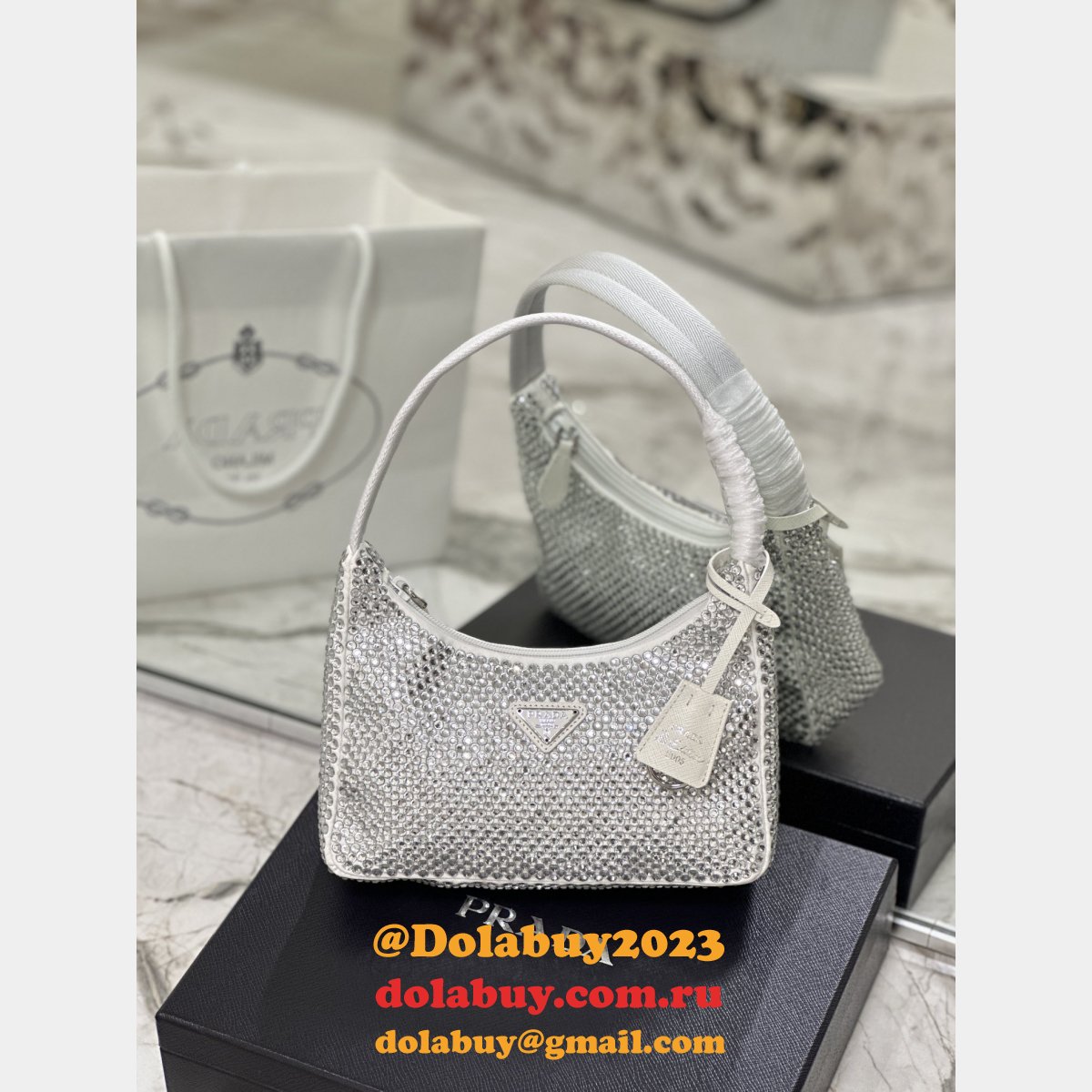 Luxury 1:1 Mirror 1NE515 Prada Hobo Replica Bag Shop Online