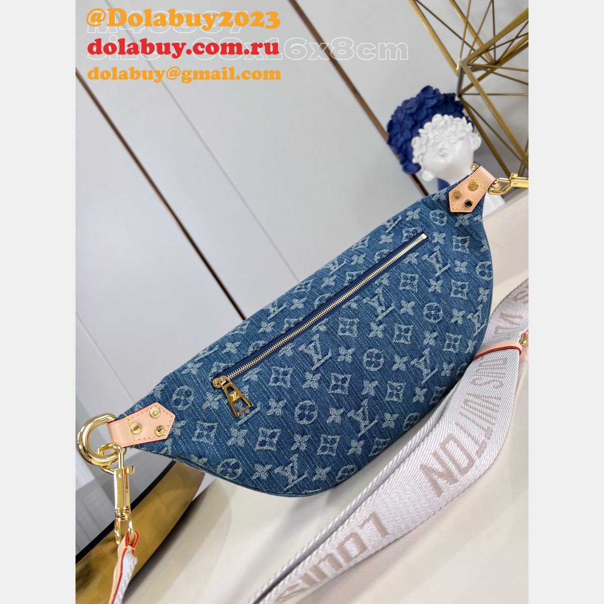 High Rise Monogram Denim M46837 Designer Louis Vuitton Copy Bag
