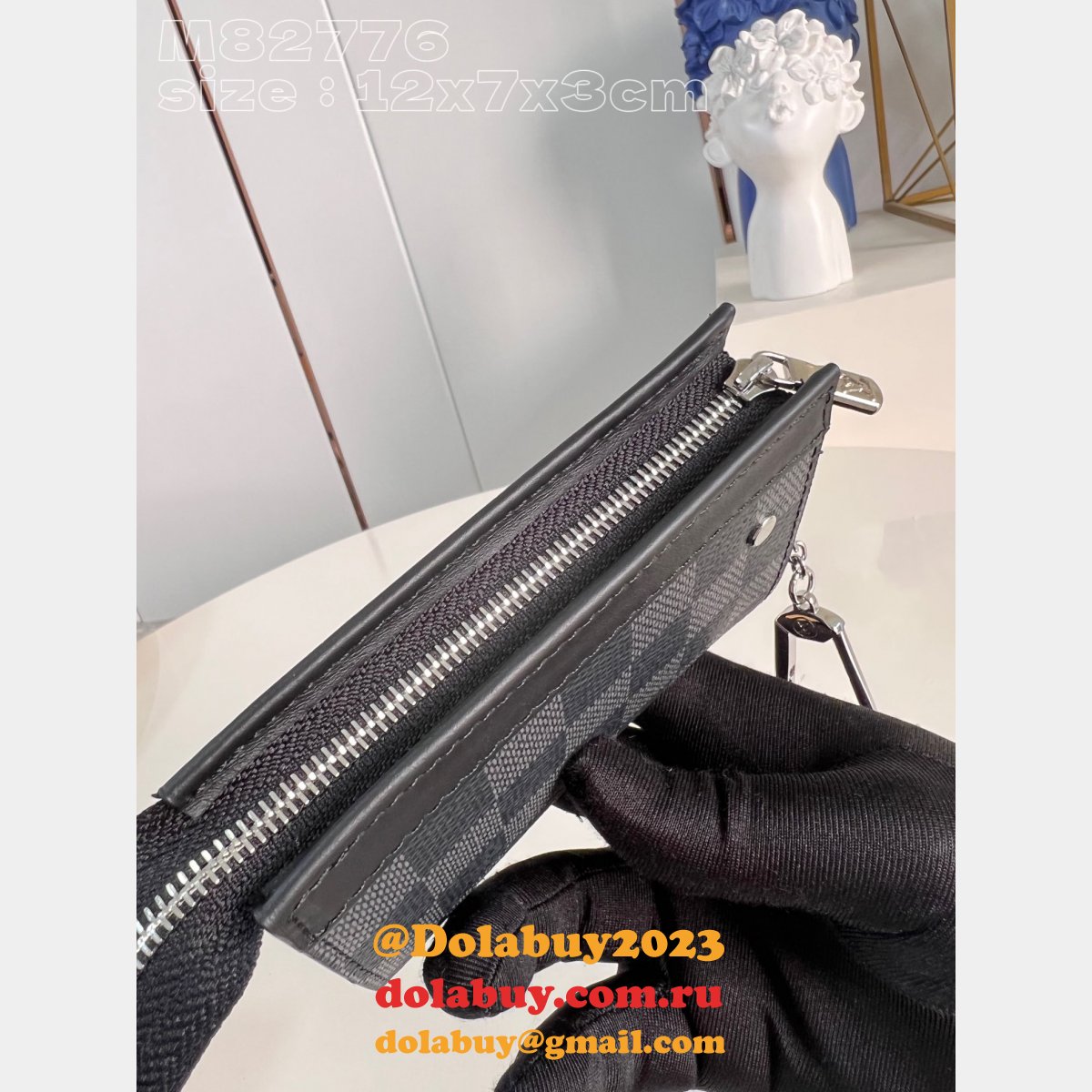 Key Pouch Voyage Monogram Eclipse M82776 Louis Vuitton Replica Bag