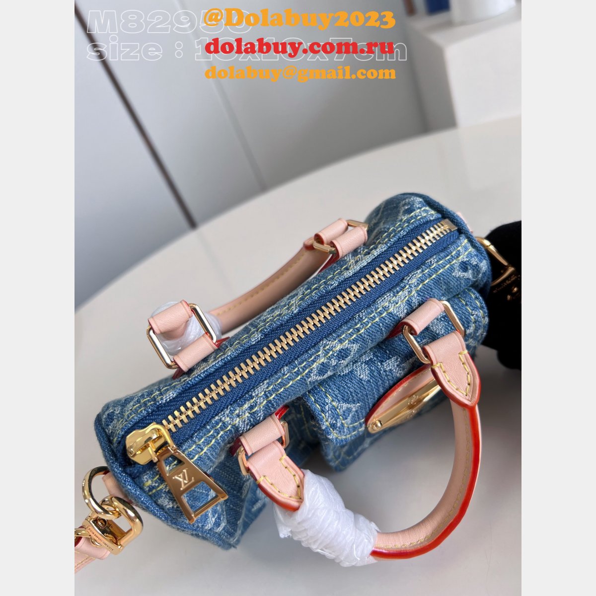 Nano Speedy Louis Vuitton Replicas M82950 Monogram Denim Bag