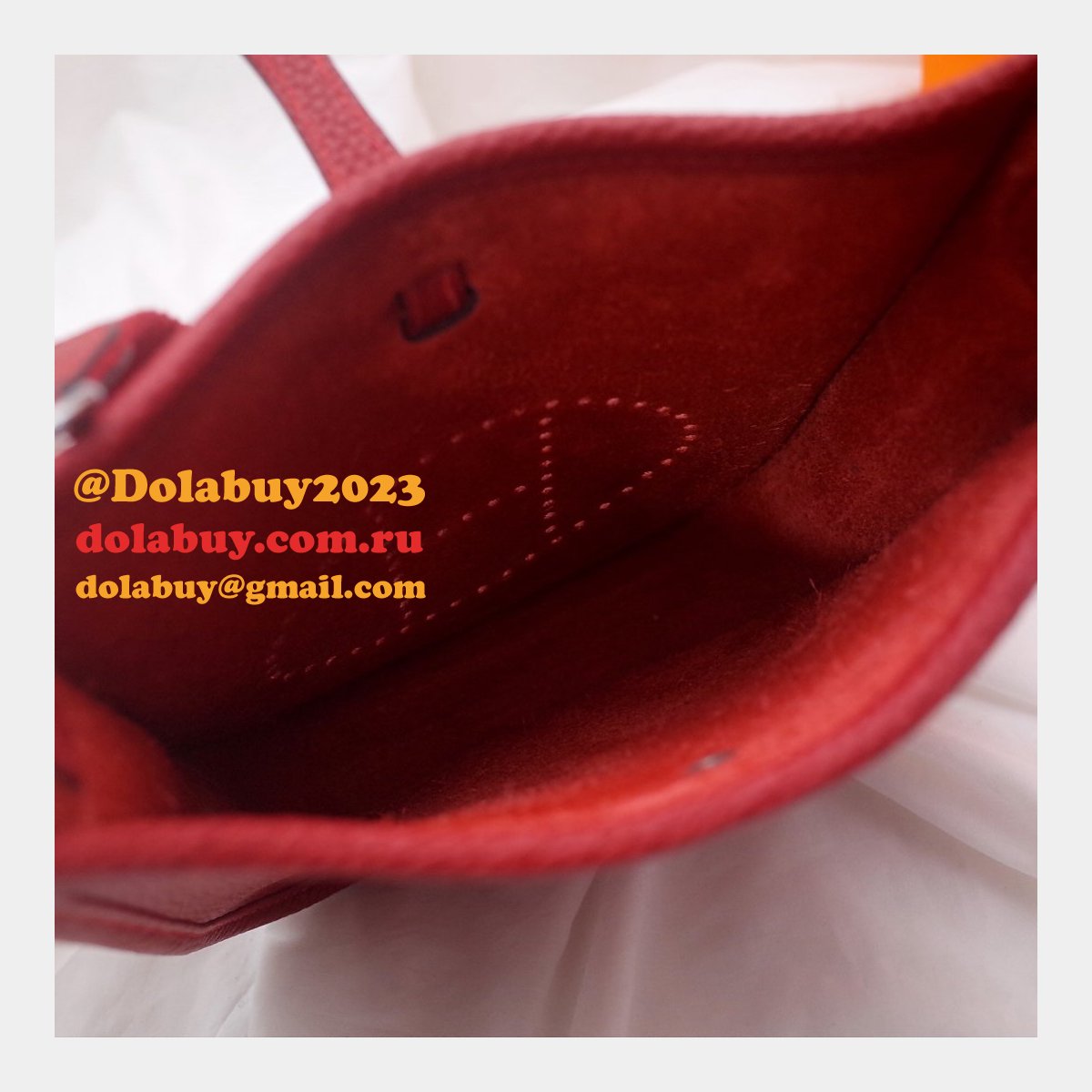 Replica Hermes Mini Evelyne TPM Bag Red