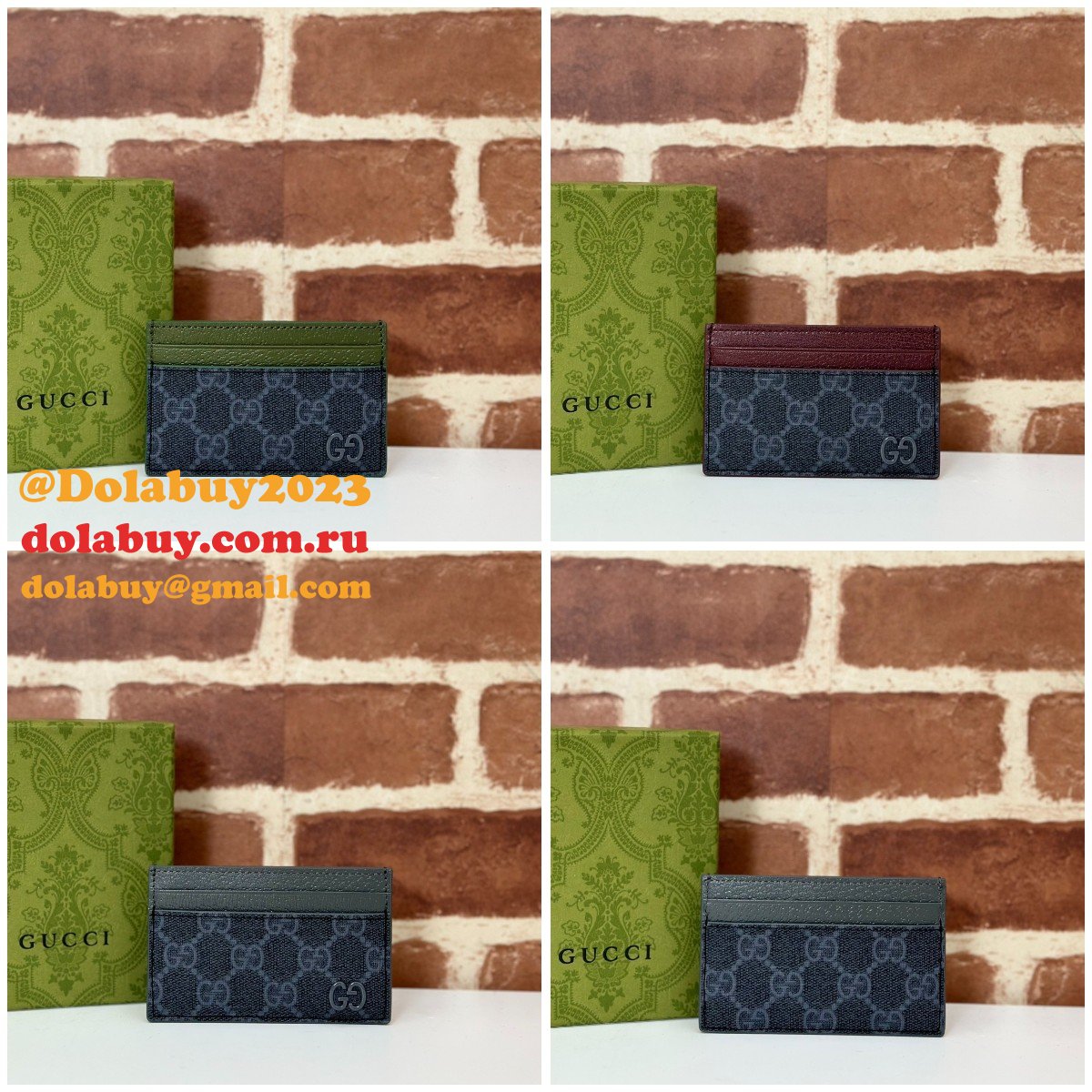 Replica Gucci 1:1 Mirror 768248 Card Case Holder Mens
