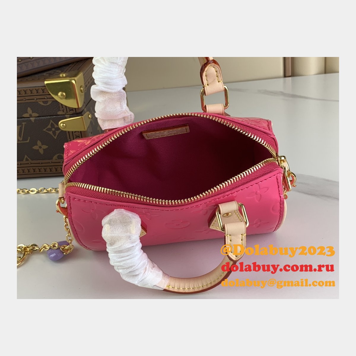 Nano Speedy M83273/M83000 Vernis Patent Louis Vuitton Replica Bag