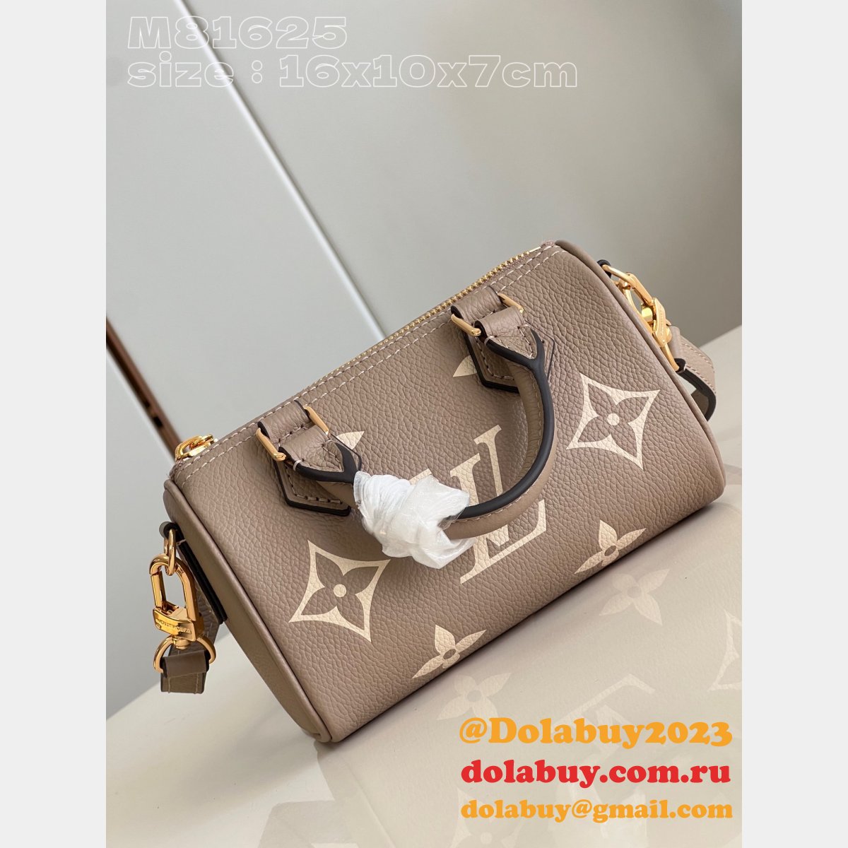 Nano Speedy Dove/Cream M81625 Designer Replica Louis Vuitton Bag