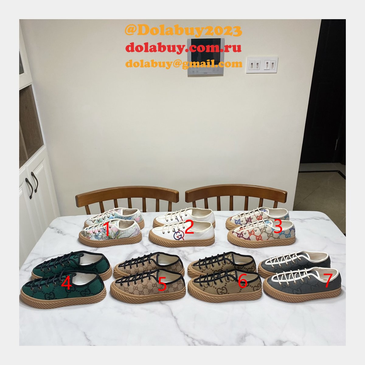 G*u*i shoes replica double g canvas 1:1 mirror high-quality