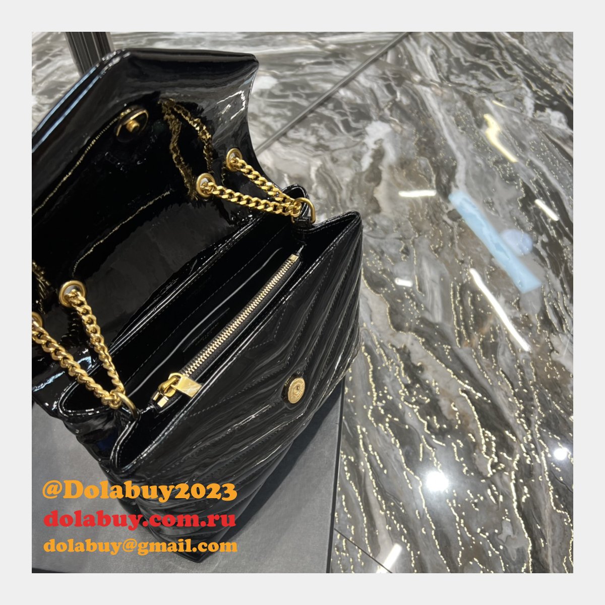 Designer Fake YSL Loulou 494699/467072 Black Handbags Online