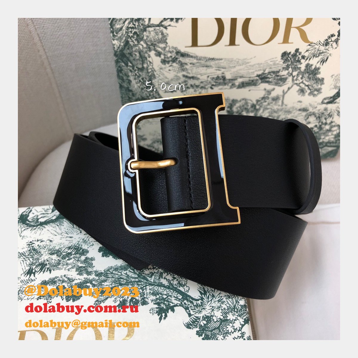 Christian Dior Replica Belts 3.5CM & 5.0CM Black Shop Online Now