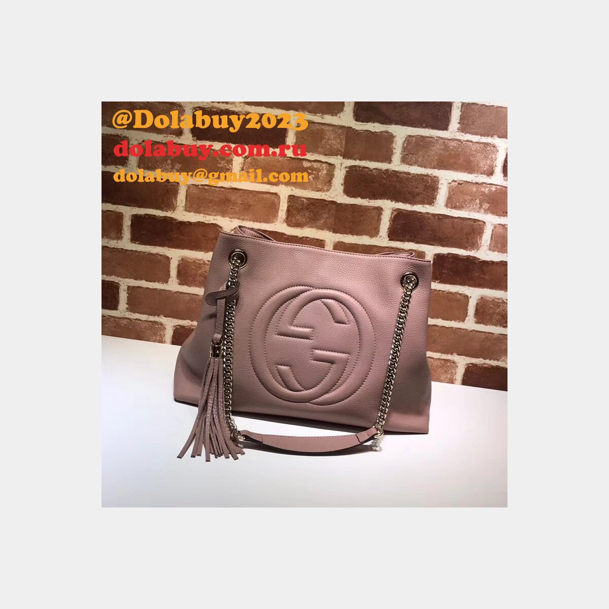 7 star G*u*i replica soho leather shoulder 308982 bag