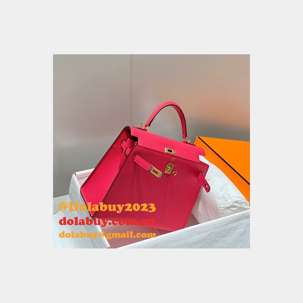 High Quality Replica Hermes Epsom Kelly 19/25/28CM Red Bag For Sale