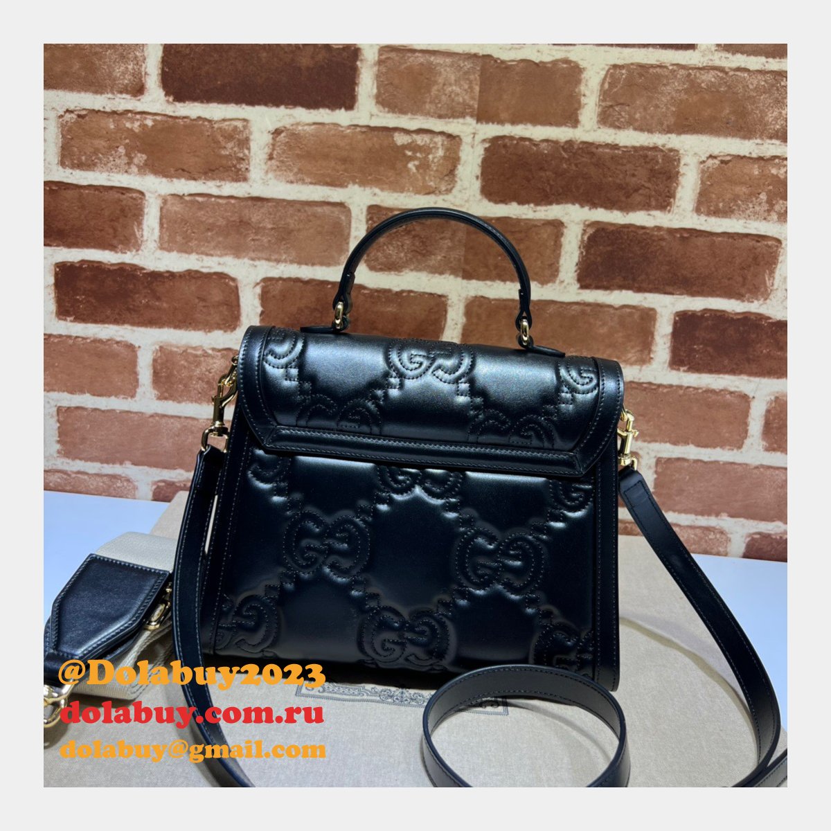 G*u*i fashion copy 736877 matelasse gg top handle bag