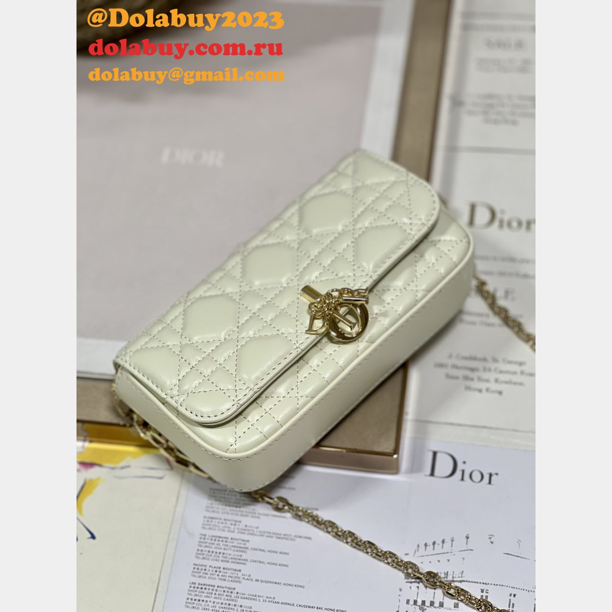 Cheap Lady Replica Designer Christian Dior Phone Pouch 0977 Bag
