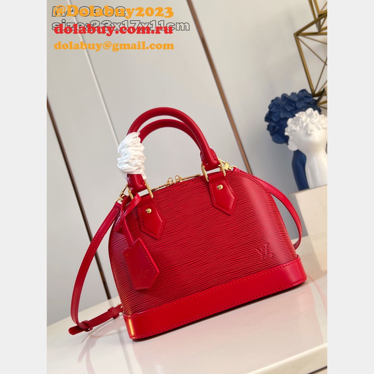Louis Vuitton Alma Top Quality Epi Leather M40302 Red Bag