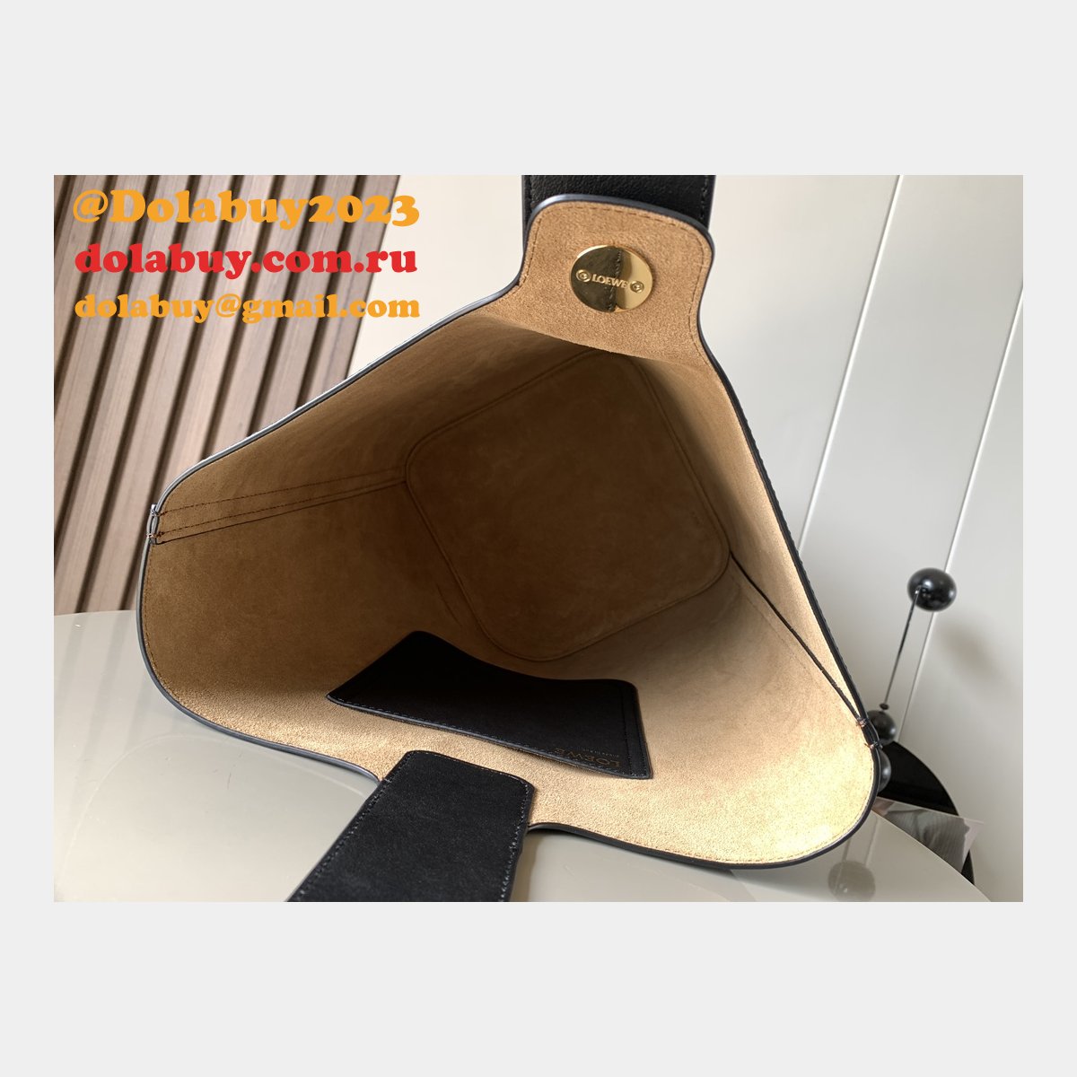 Loewe Designer Perfect Pebble Bucket 9045 Anagram Copy Bag