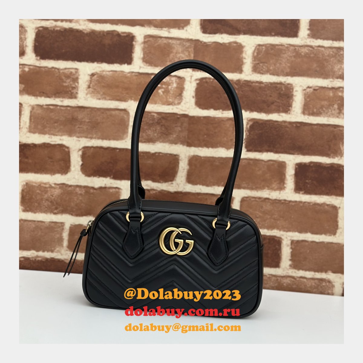 inspired gg marmont G*u*i knockoff top handle 795199 bag