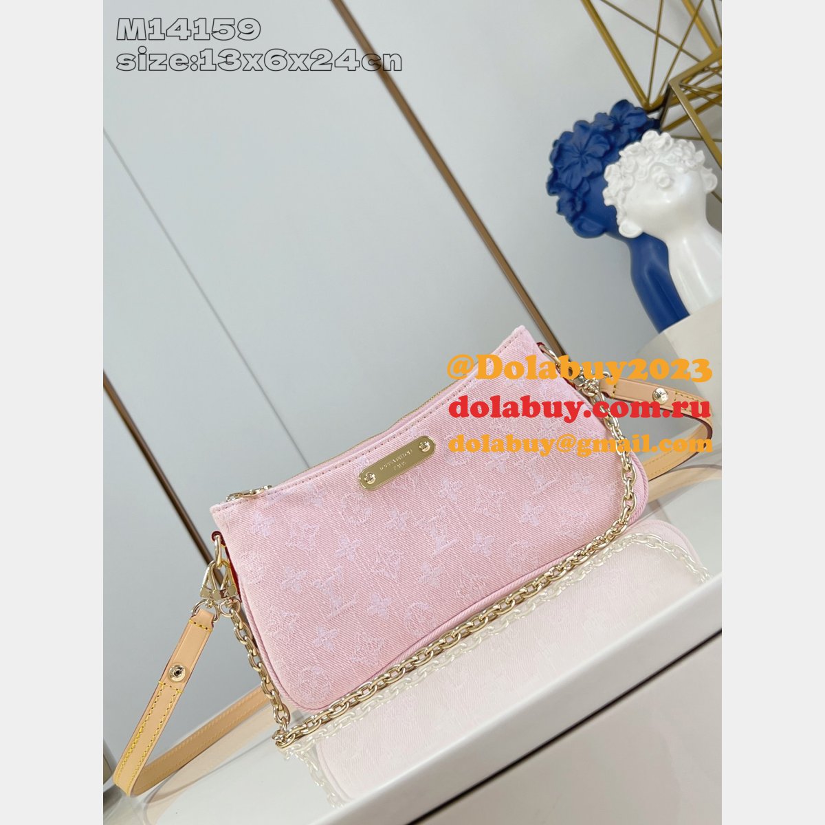 Pink New Liv Pochette Bag M14159 Fake Louis Vuitton AAA+