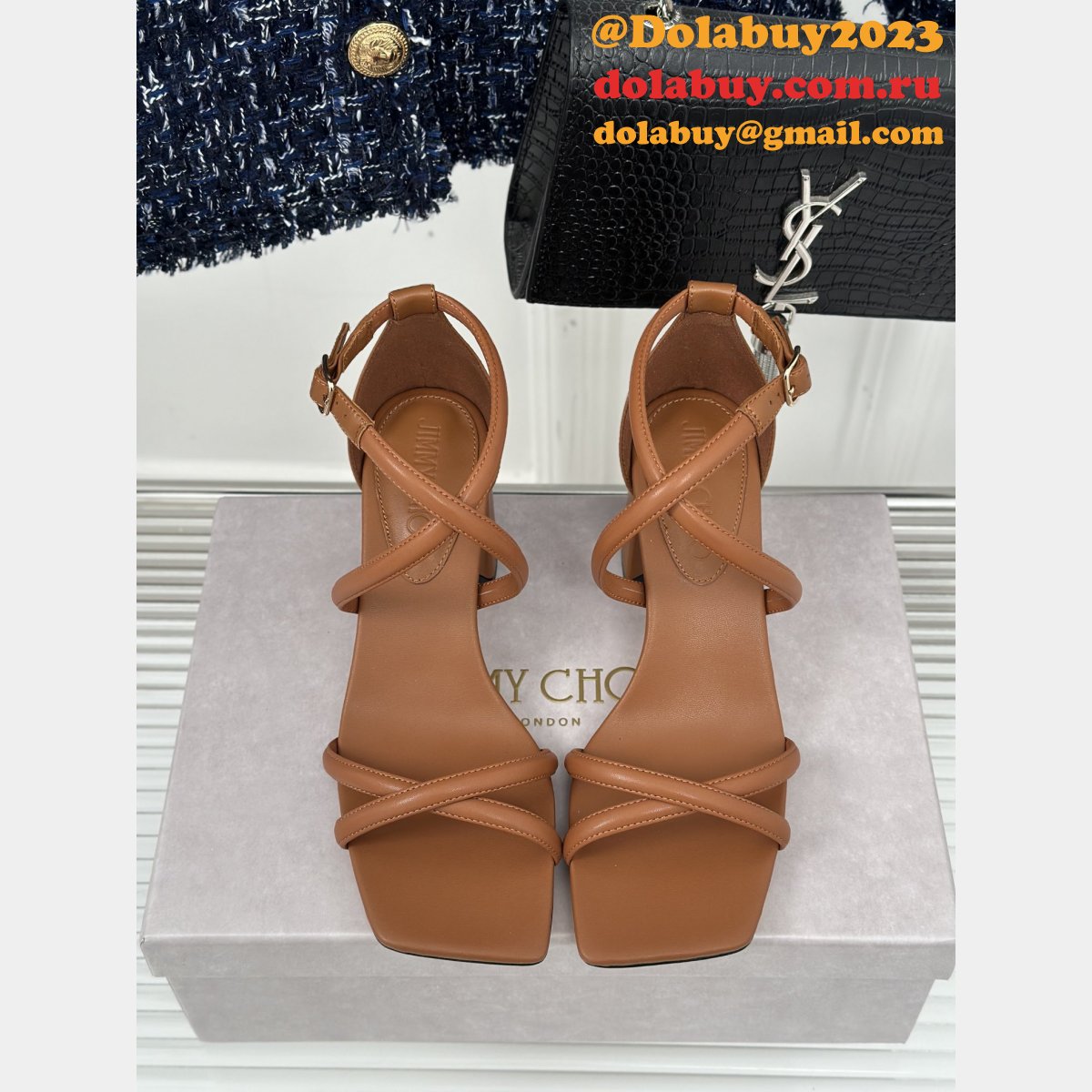 Jimmy Choo Jess Duplicate Slingback Sandals Heel: 6.5 cm Shoes