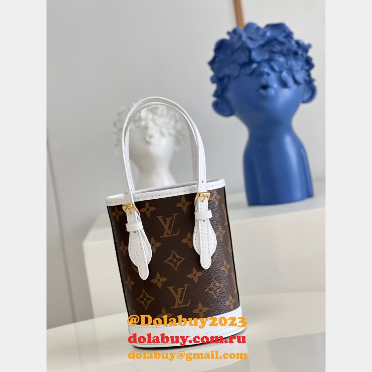 Buy Best High-Quality AAA Louis Vuitton Nano Bucket Monogram M81489 Bag