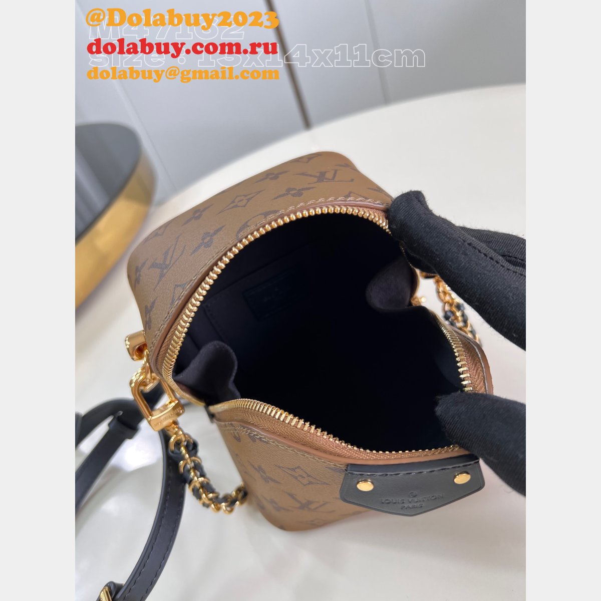 UK Louis Vuitton Copy M47162 Just In Case Monogram Reverse Canvas