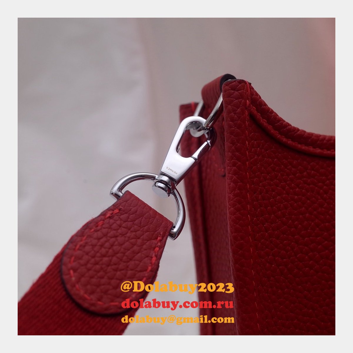 Replica Hermes Mini Evelyne TPM Bag Red