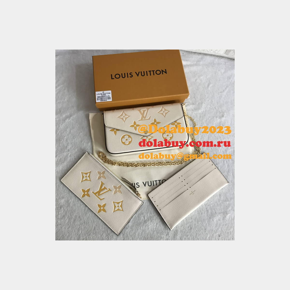 Replica Louis Vuittons M80498 Pochette Félicie Cuir Monogram Empreinte