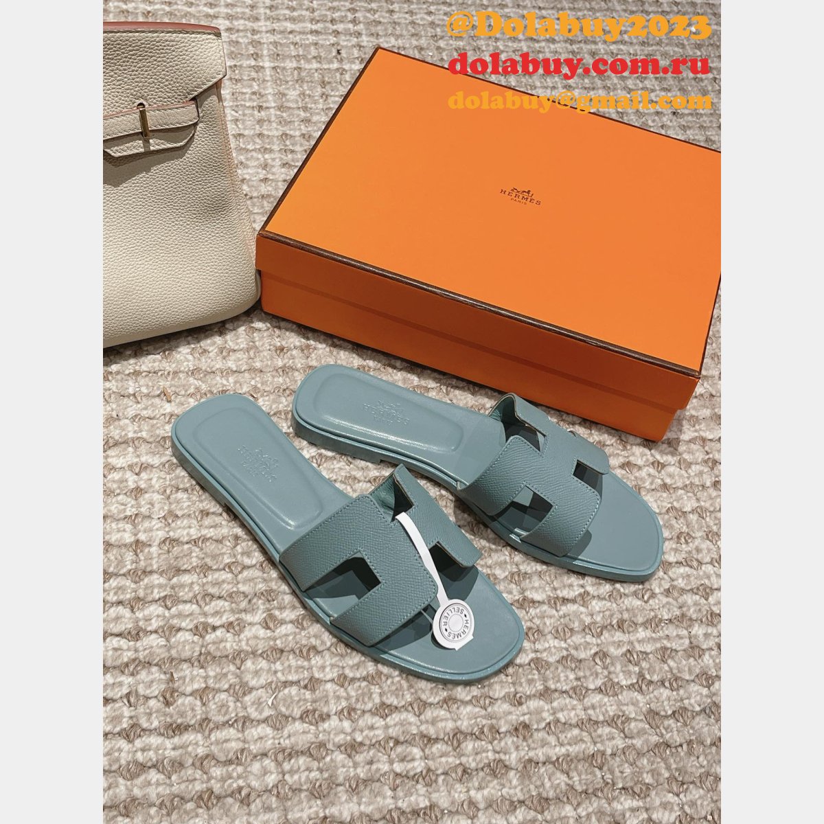 7 Star Luxury hermes Oran sandal Epsom calfskin