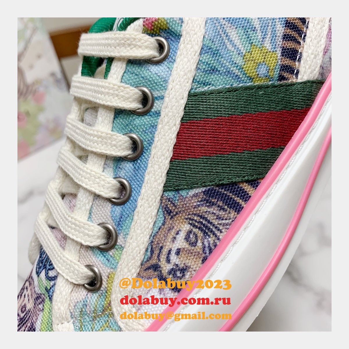 replica G*u*i canvas shoes 1977 series women/men quality for sale