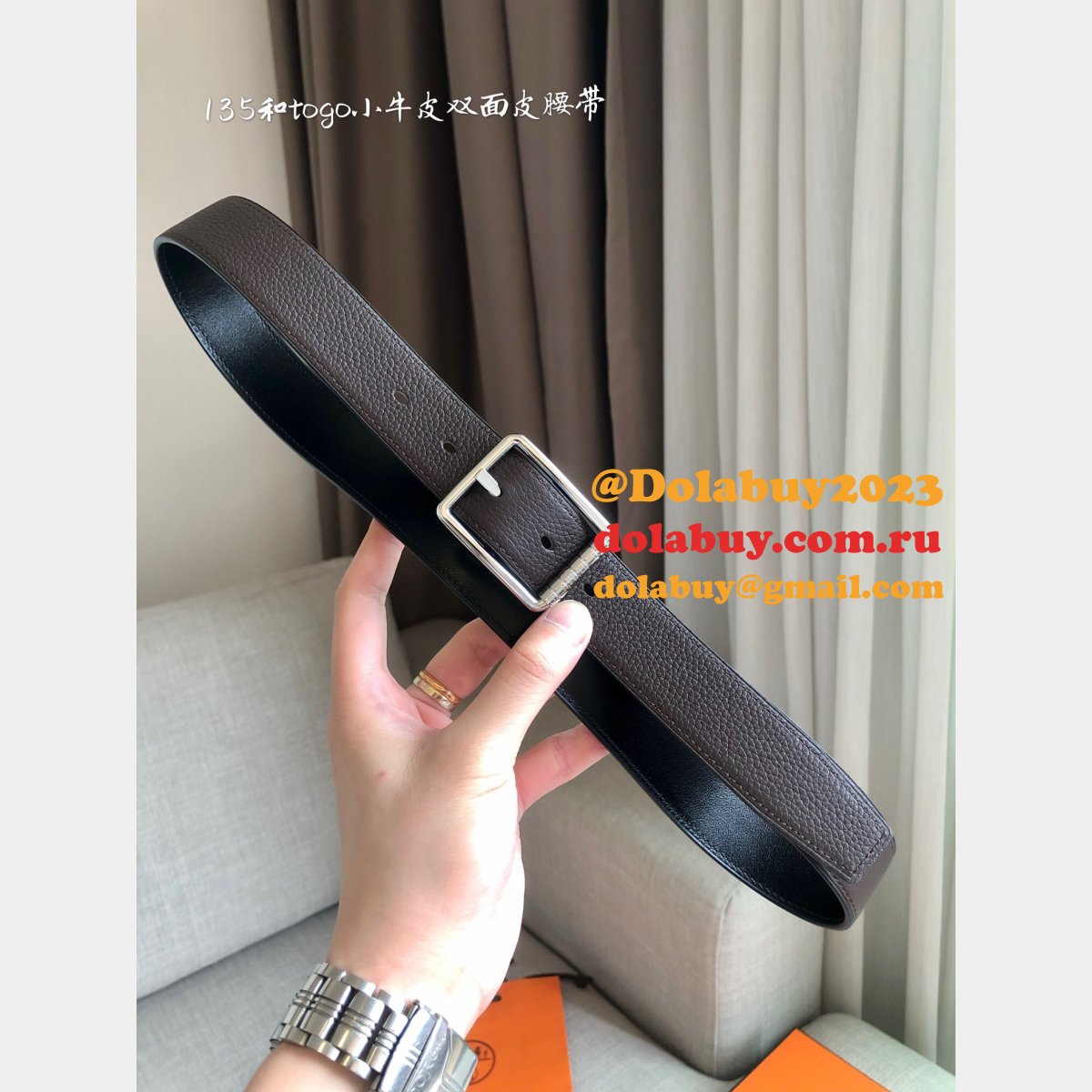 Share Replica Hermes H Belt Reversible Leather 32mm Online