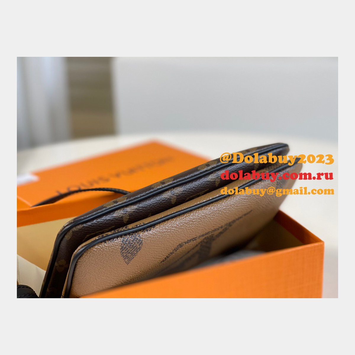 Louis Vuitton Replica Double Zip Pochette Monogram M69203 Brown