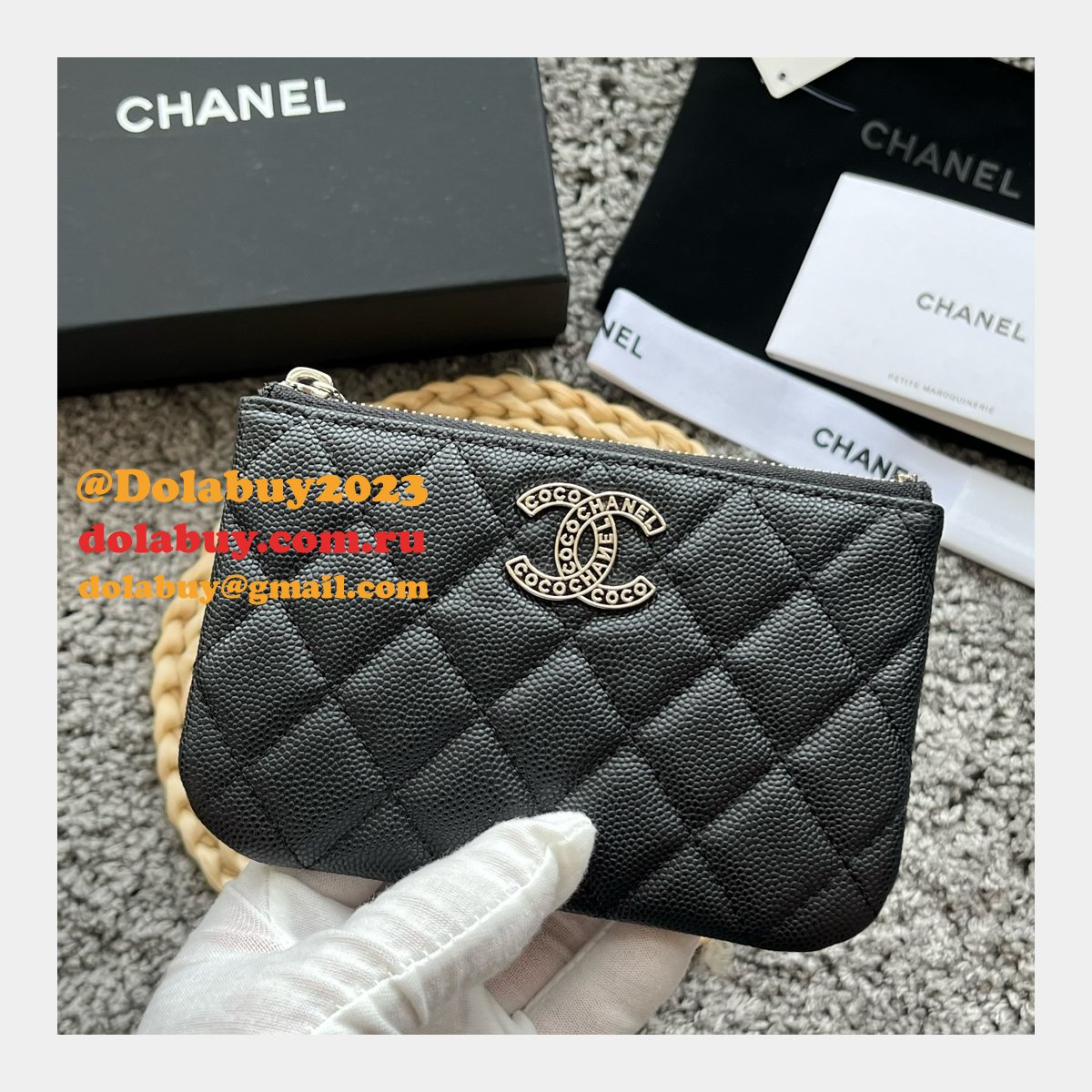 Pre-owned 1:1 Mirror AP3833 & AP3836 Pouches Cosmetic Leather Purse