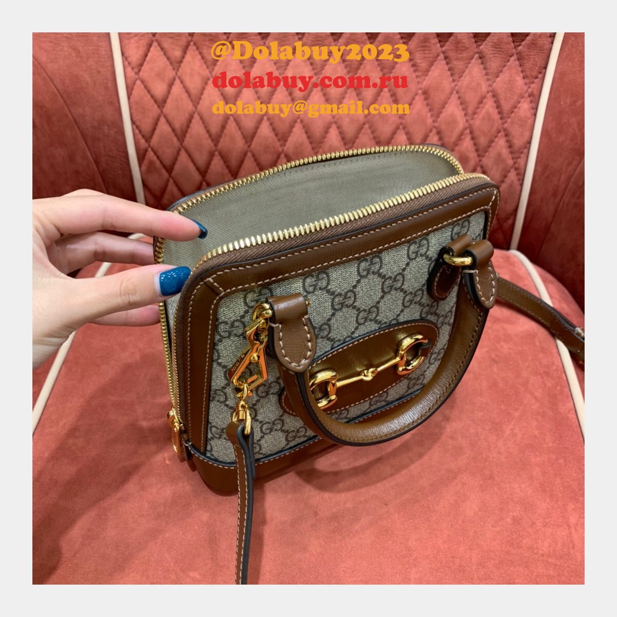 G*u*i replica 1955 horsebit top handle 640716 mini