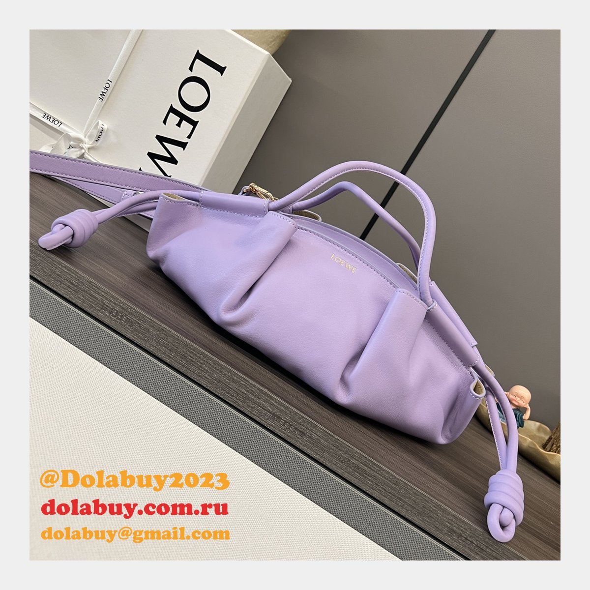 Top Quality Paseo Dumpling Buns small Nappa leather BAG