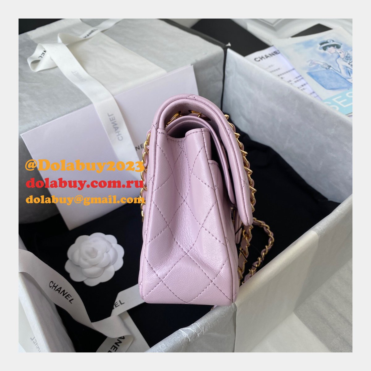 High Quality Replica Lambskin Classic Flap CF 23cm Bag