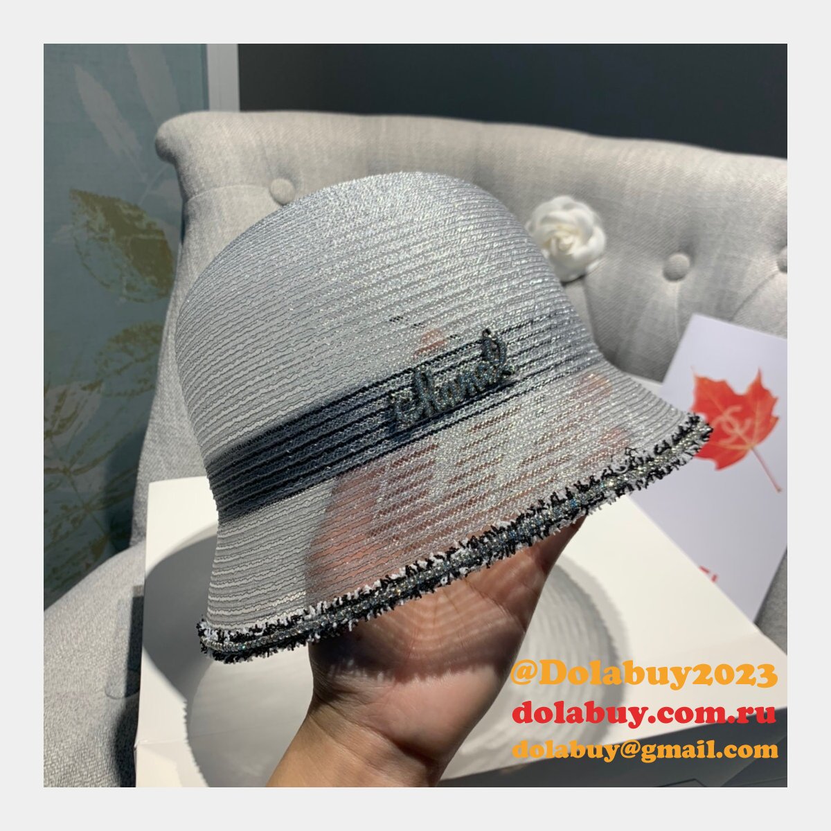 Wholesale CC High Quality Organza Fisherman hat