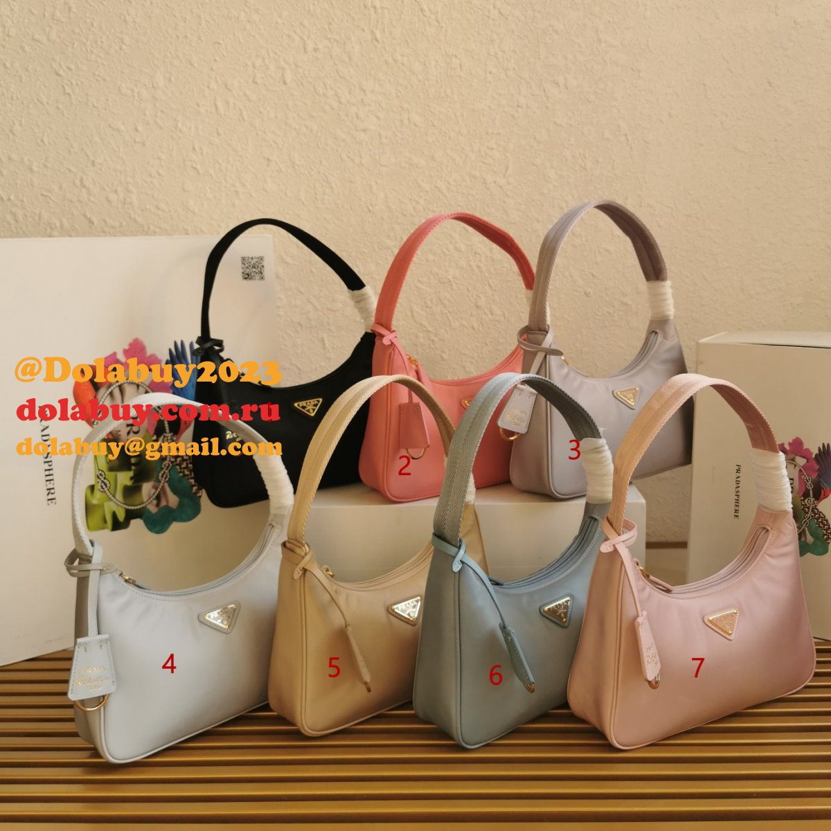 Hobo Bags Prada 1NE515 AAA High Quality Replica Bags