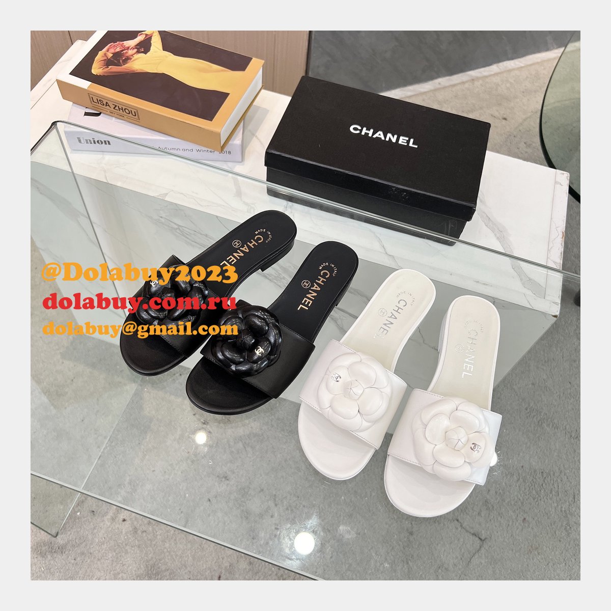 Luxury chane MULES slippers for women 2024