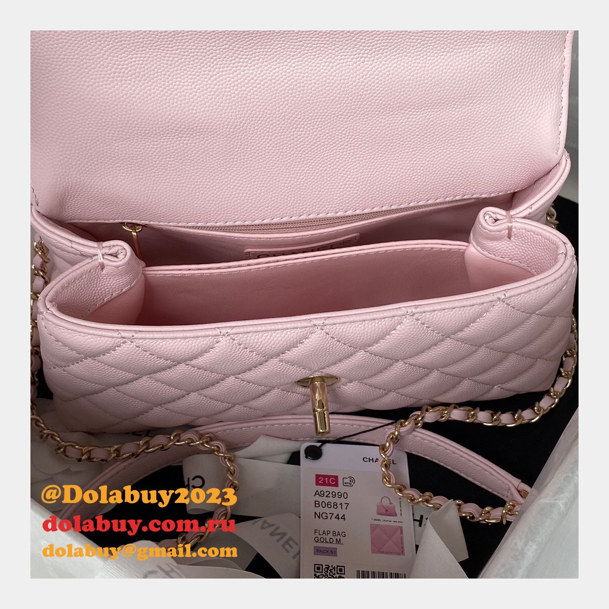 AAA+ CC Grained caviar leather bag A92990 23cm