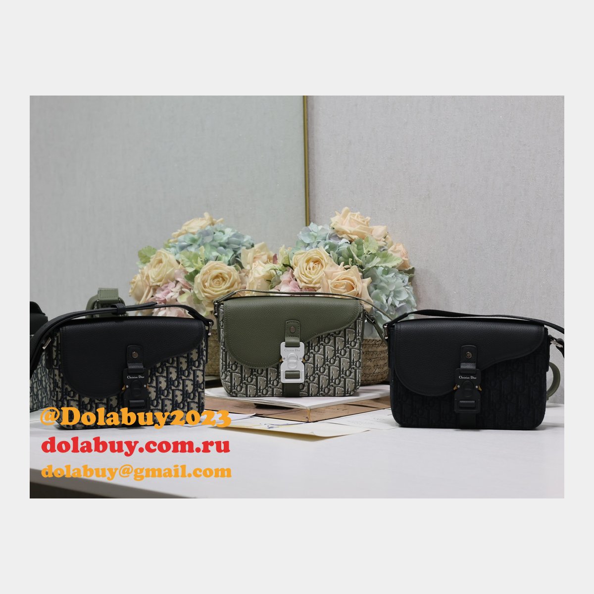 Highest Quality 049 Replica Christian Dior Mens Messenger Bag