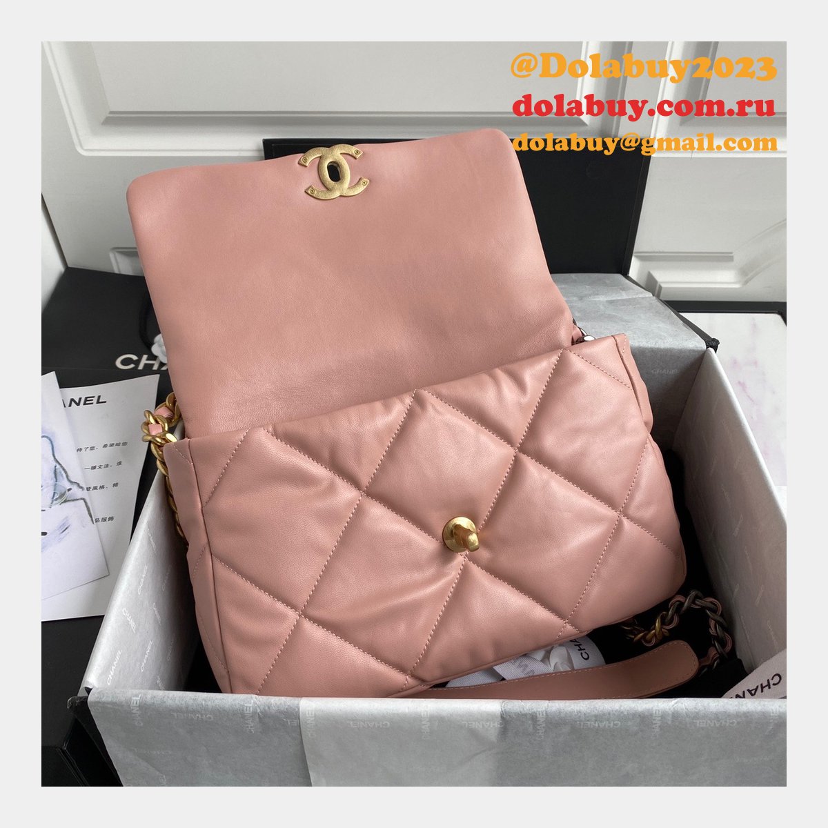 Top CC 19 Bags 2021 Pink 30CM