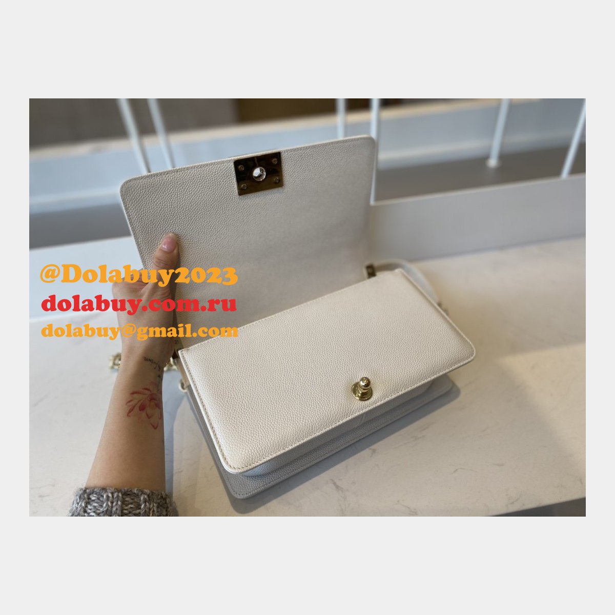 CC Replicas Calfskin & Ruthenium-Finish Metal Boy Many Colours