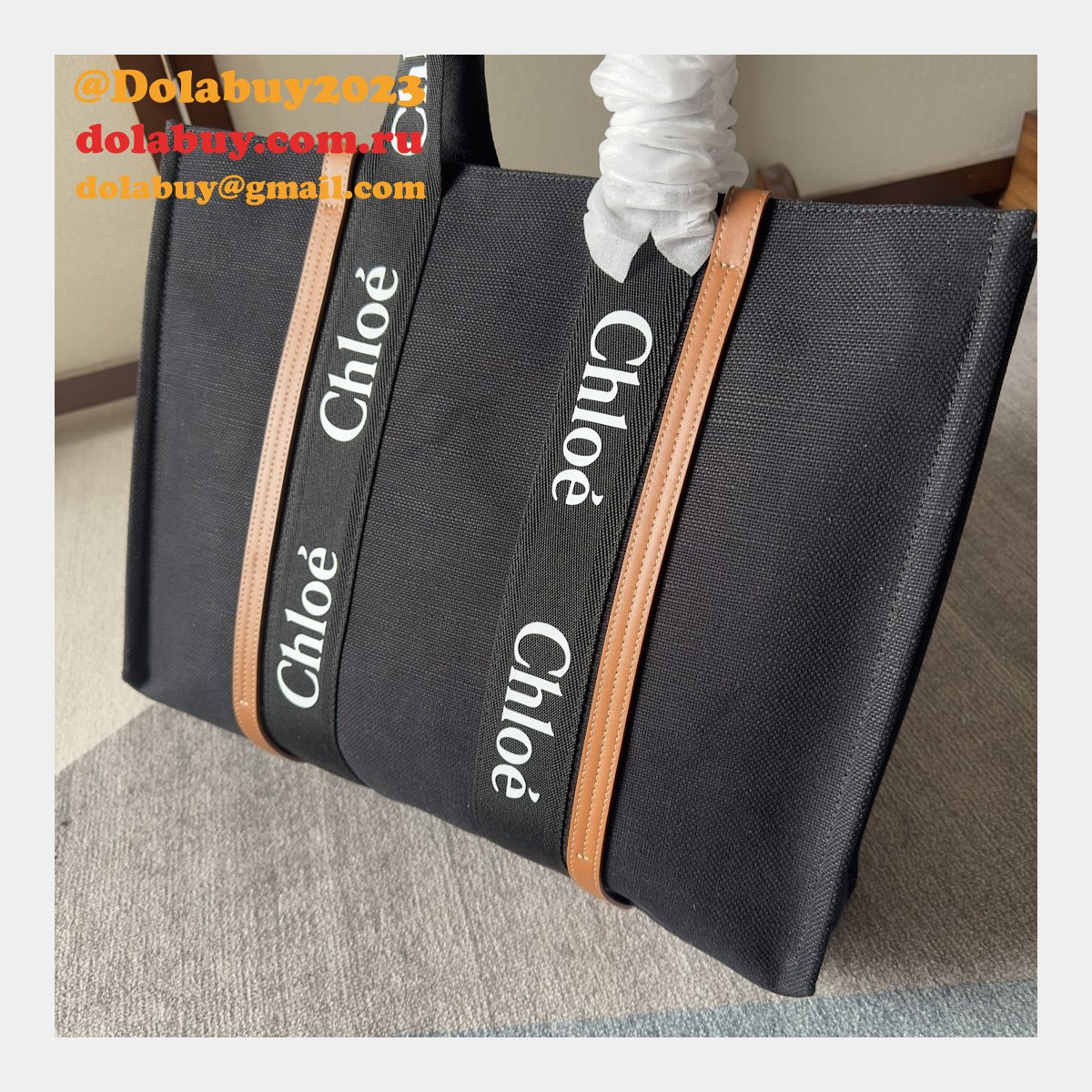 High Quality Chloe Woody Handbag Wholesale online Black