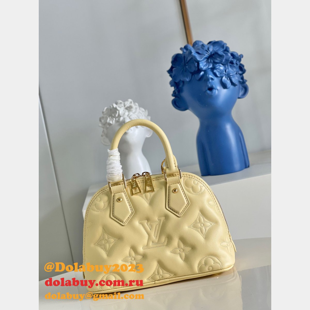 Designer Louis Vuitton Replica Alma 7 Star M59793/M59822 Bubblegram Leather