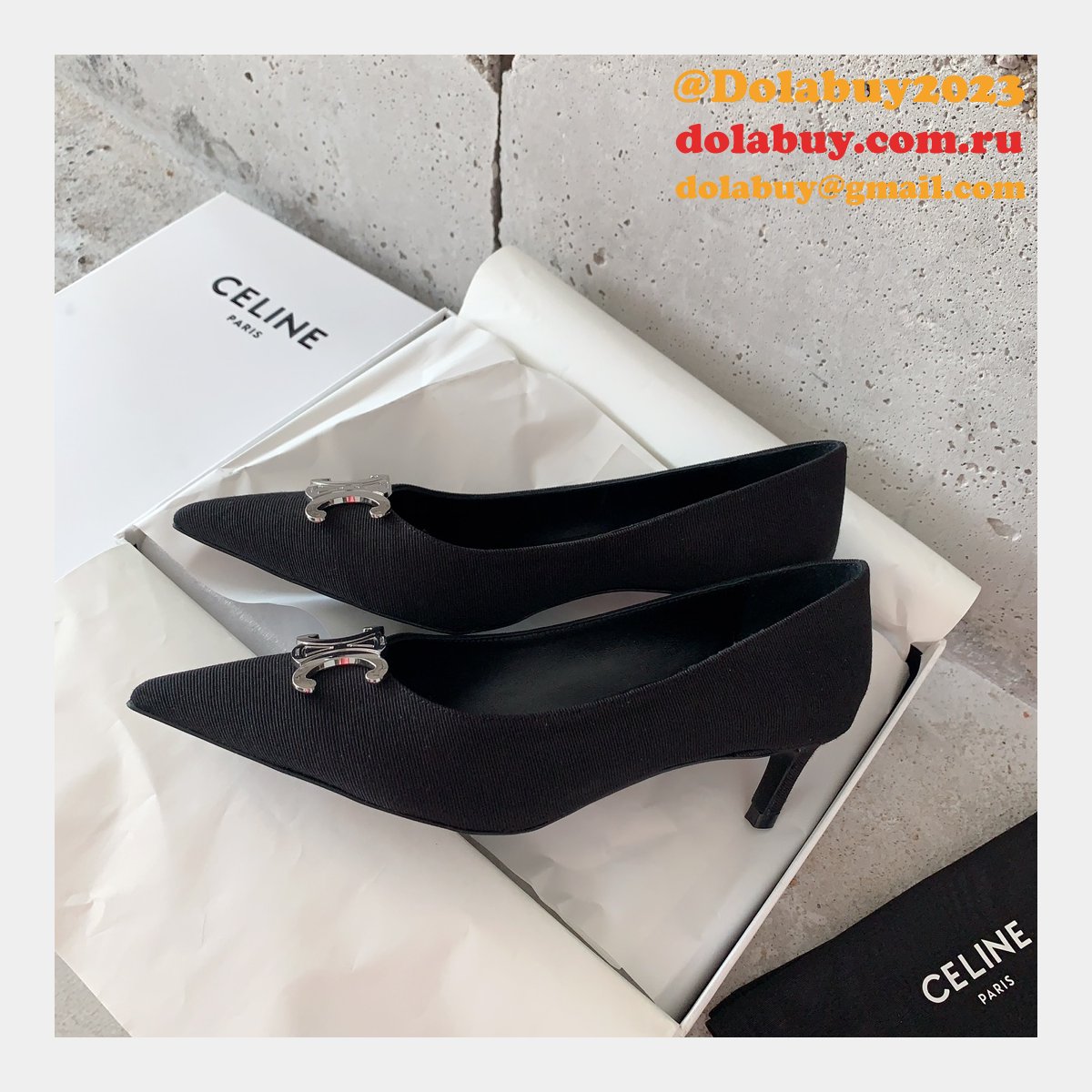 High Quality Luxury Celine high heel shoes