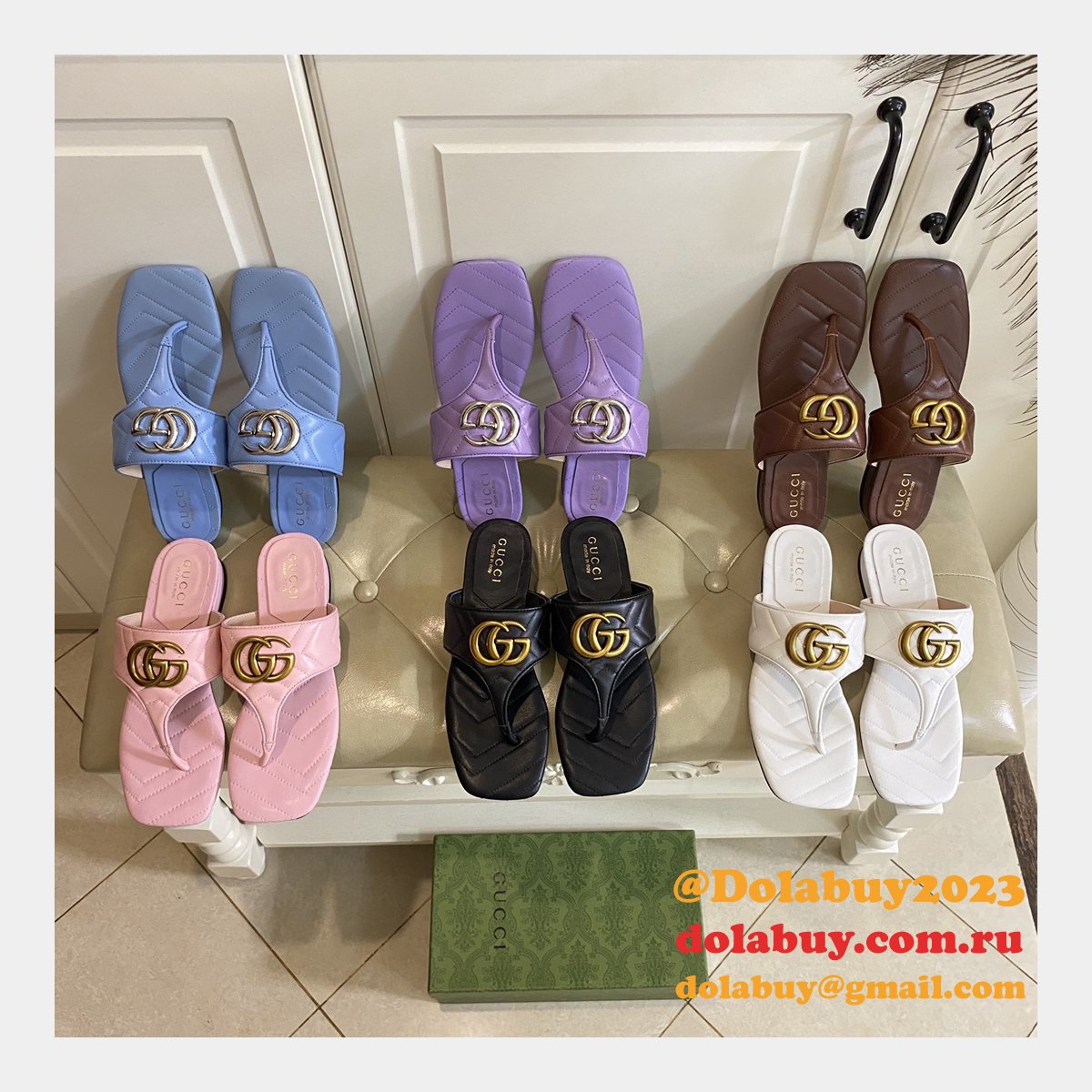 7 Star gucci WOMEN''S DOUBLE G THONG SANDAL