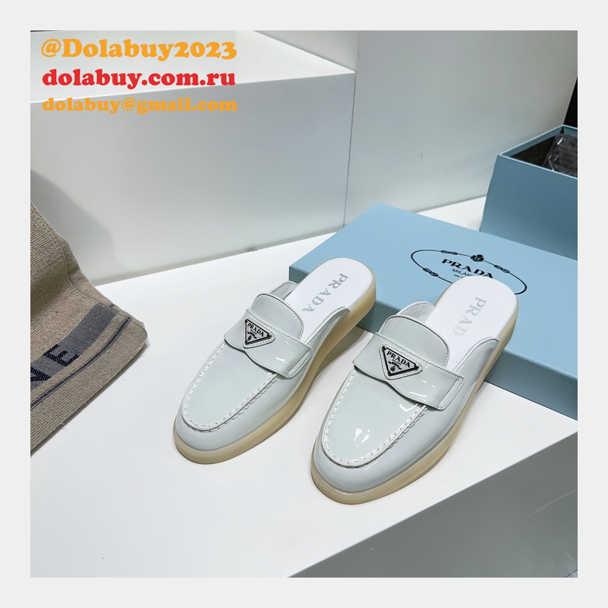 Wholesale Replica Prada 1:1 Designer Saint-Tropez Loafers Shoes