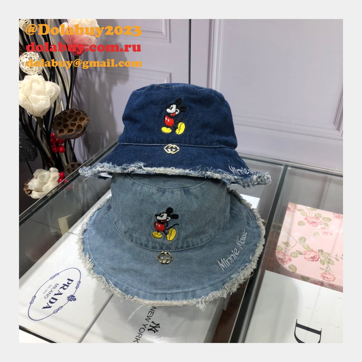 Designer Gucci Mickey fisherman High Quality hat